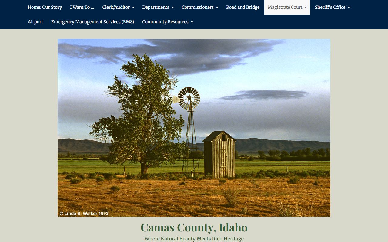 Camas County court records after jail arrest magistrate court page